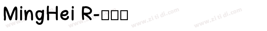 MingHei R字体转换